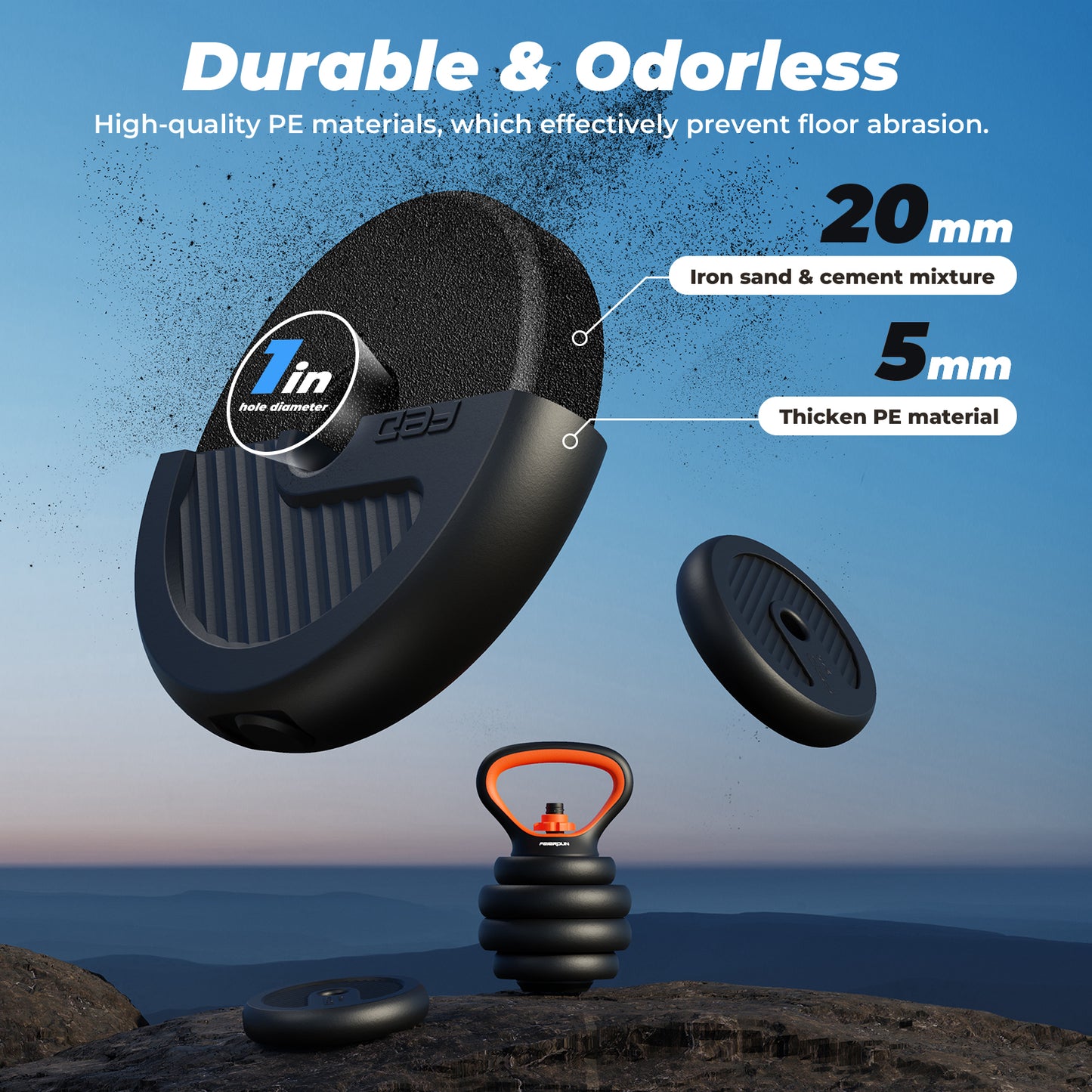 FLYBIRD 4 in 1 Adjustable Dumbbell Kettlebell Weight Set