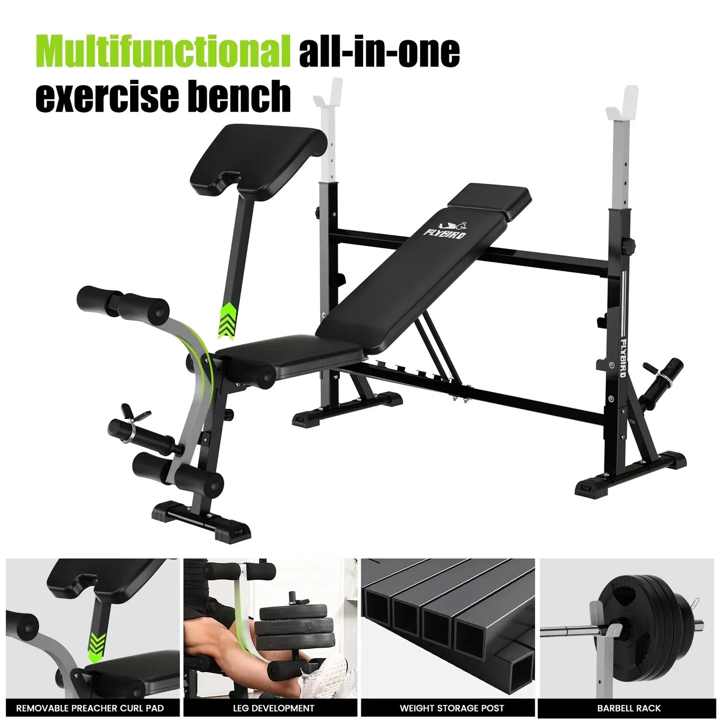 Flybird Adjustable Olympic Weight Bench