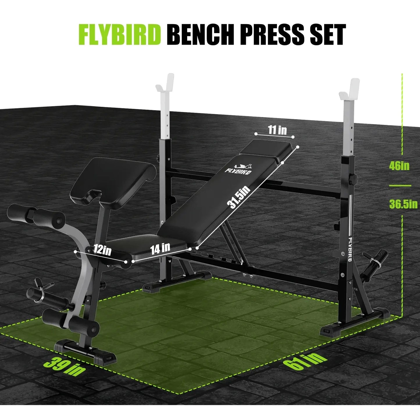 Flybird Adjustable Olympic Weight Bench