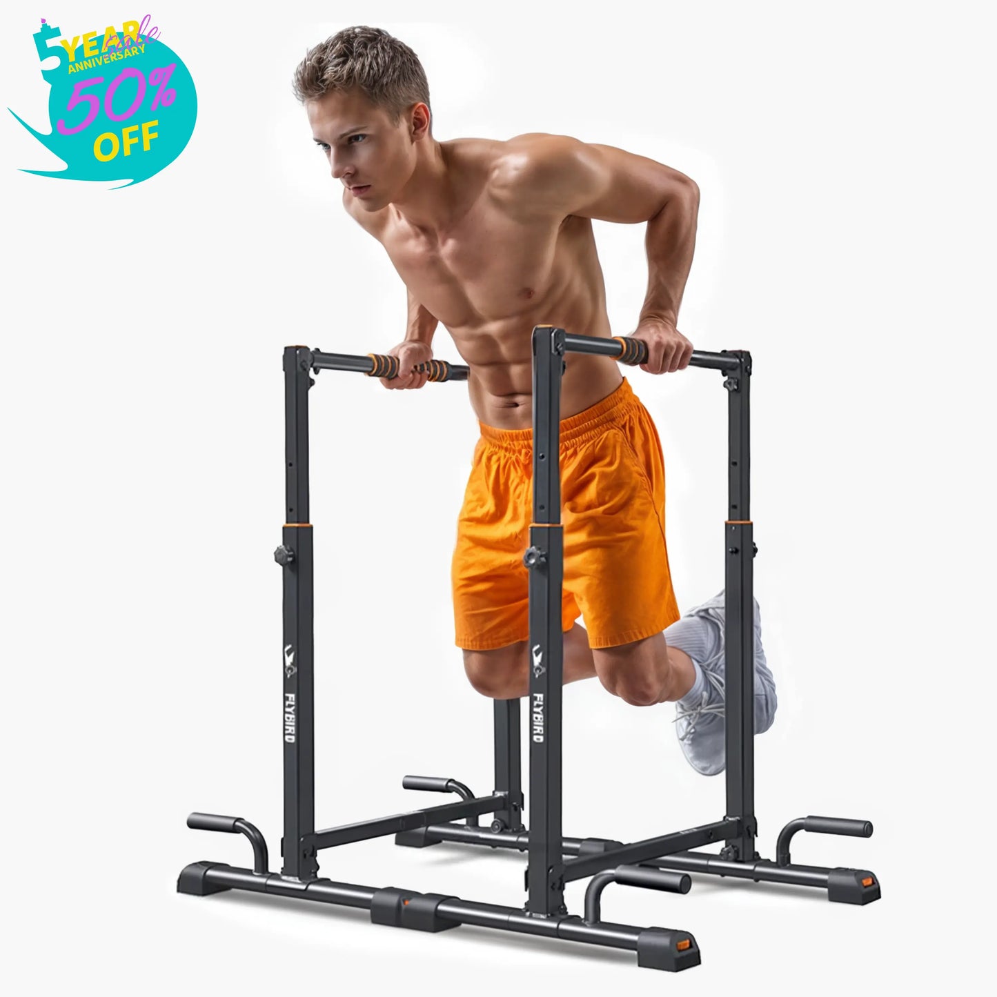 FLYBIRD Adjustable Parallel Bar-Dip Stand Station