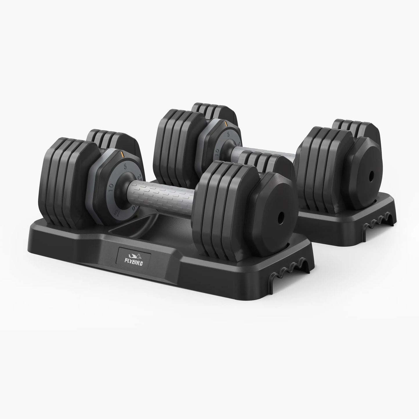FLYBIRD Quick Adjustable Dumbbell Weight Set | 25LBS