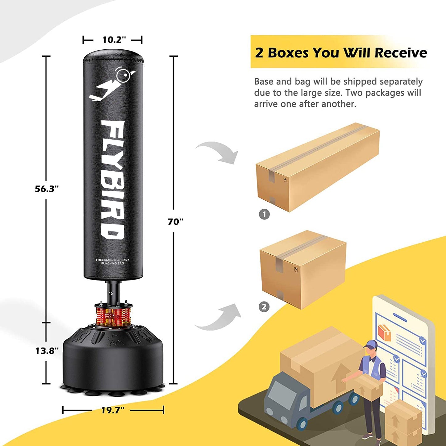 Freestanding Punching Bag- Flybird Fitness