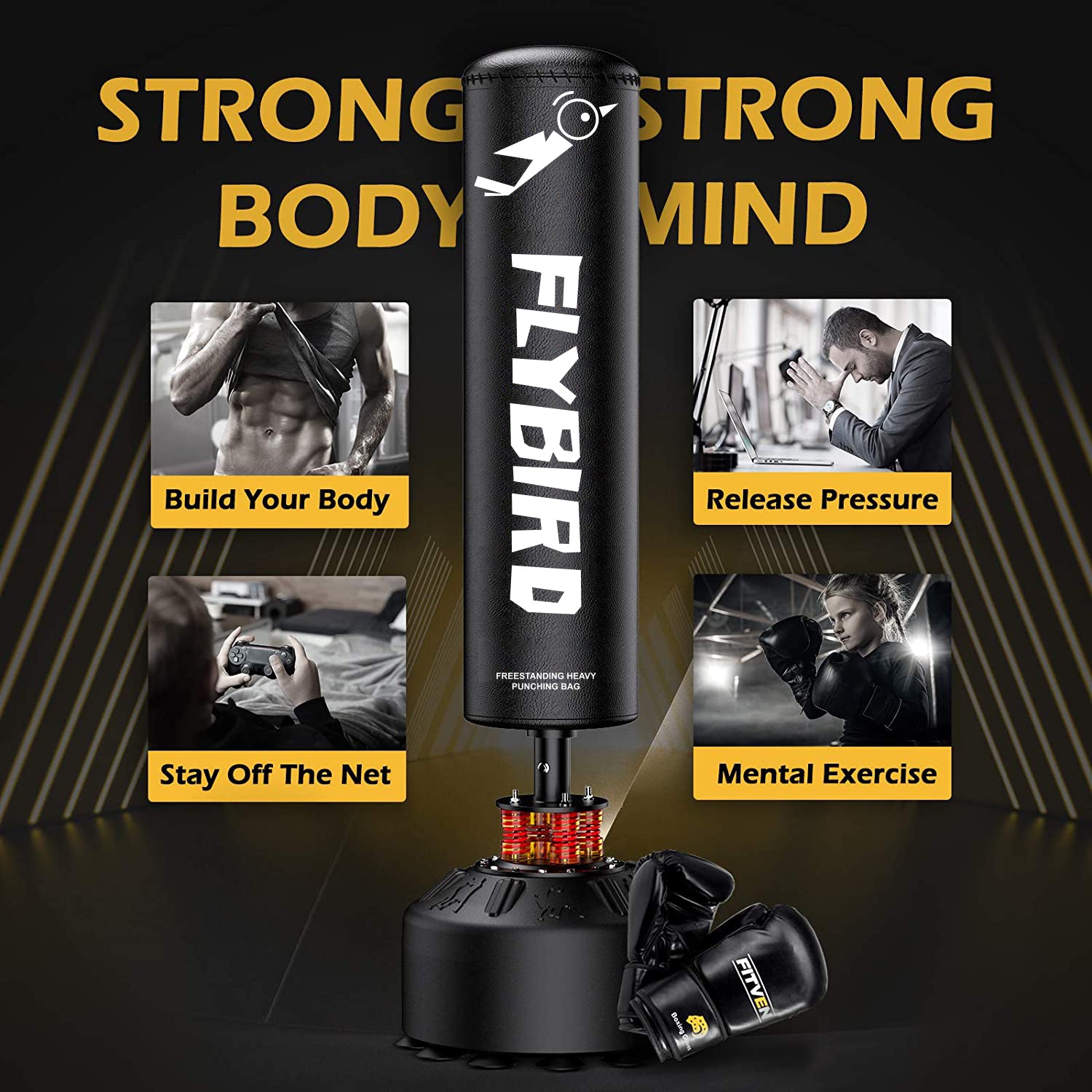 Freestanding Punching Bag- Flybird Fitness