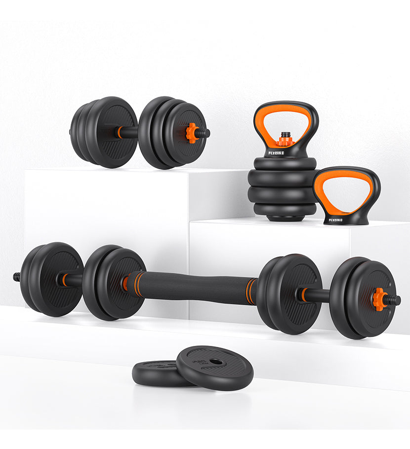 Bundle: Eco-Friendly Weight Set(Dumbbells, Kettlebells, etc.)& Weight Bench WP129