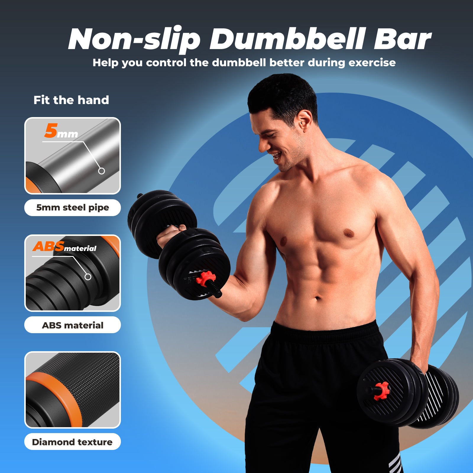 Flybird adjustable dumbbells online 50 lbs