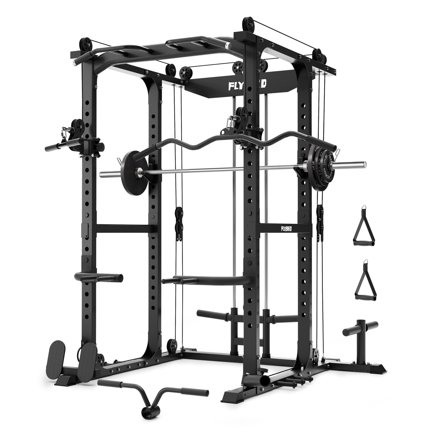Flybird All-In-One Power Rack with Pulley System Set