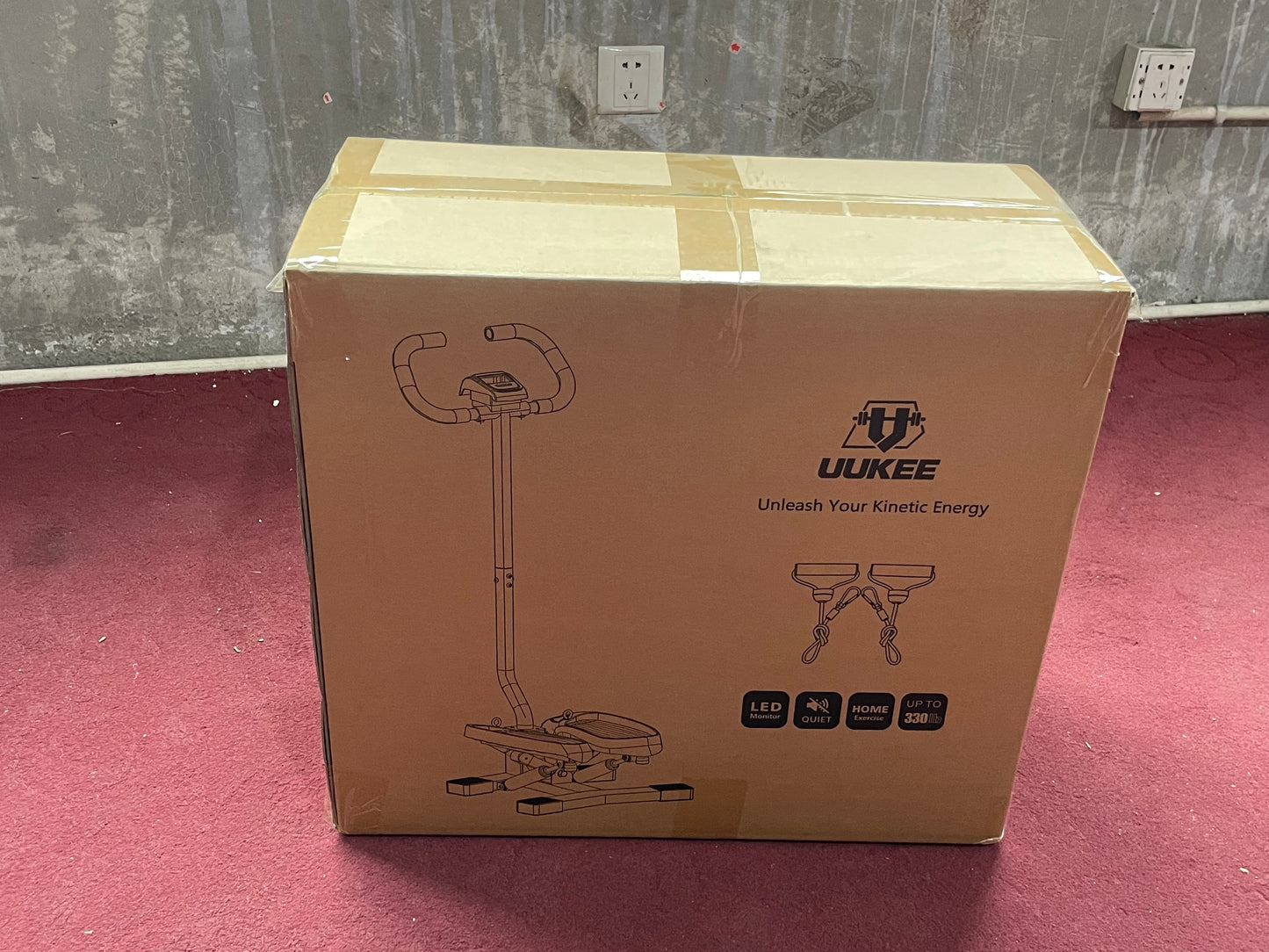 UUKEE Stepper machine that can be used as an air stair climber for home, adjustable fitness training machine suitable for full-body cardio workouts