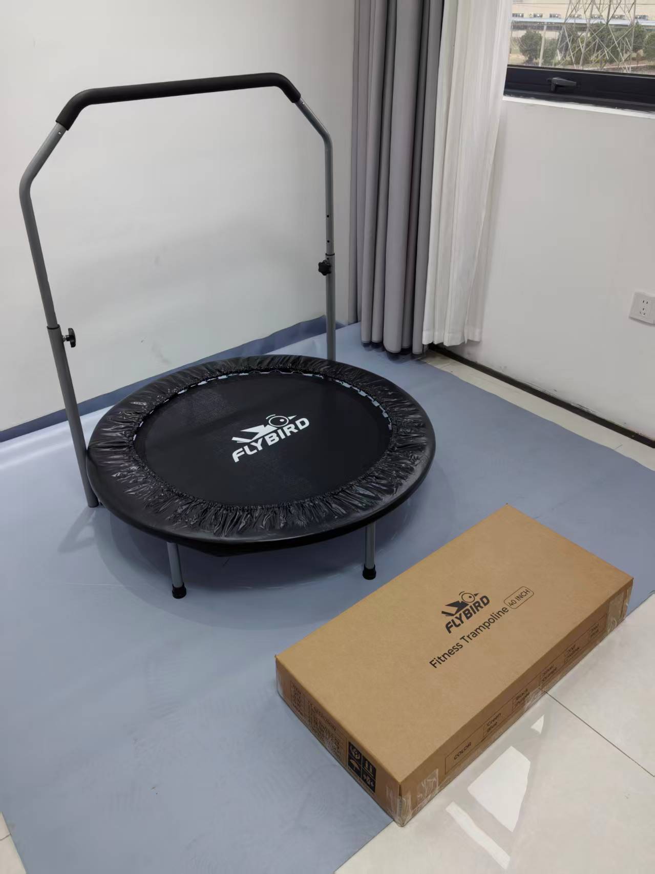 FLYBIRD Foldable Trampoline with Safety Pad, Perfect for Home Use, Kids and Adults