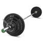 FLYBIRD Adjustable Weight Bench w/Leg Extension, Curl Pad & Barbell Rack, Olympic Barbell & Cast Iron Weight Plates Set