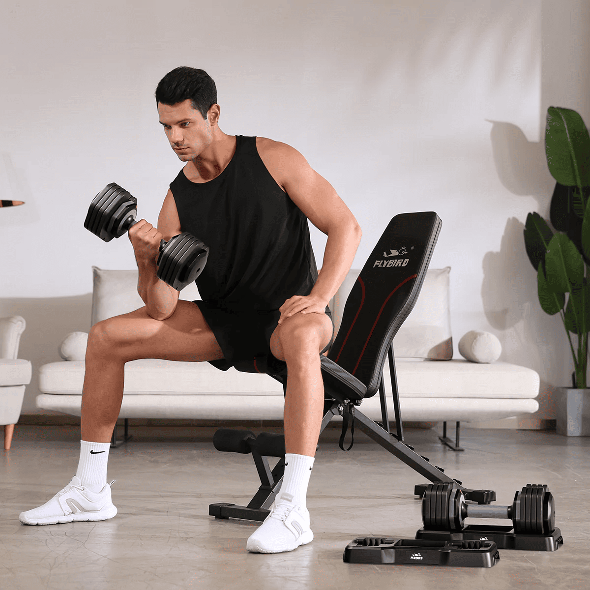 25lbs adjustable dumbbell workout