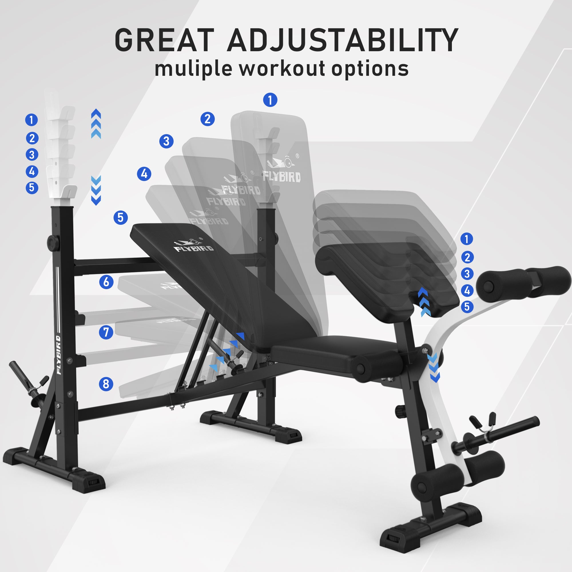 Fuel adjustable weight bench sale