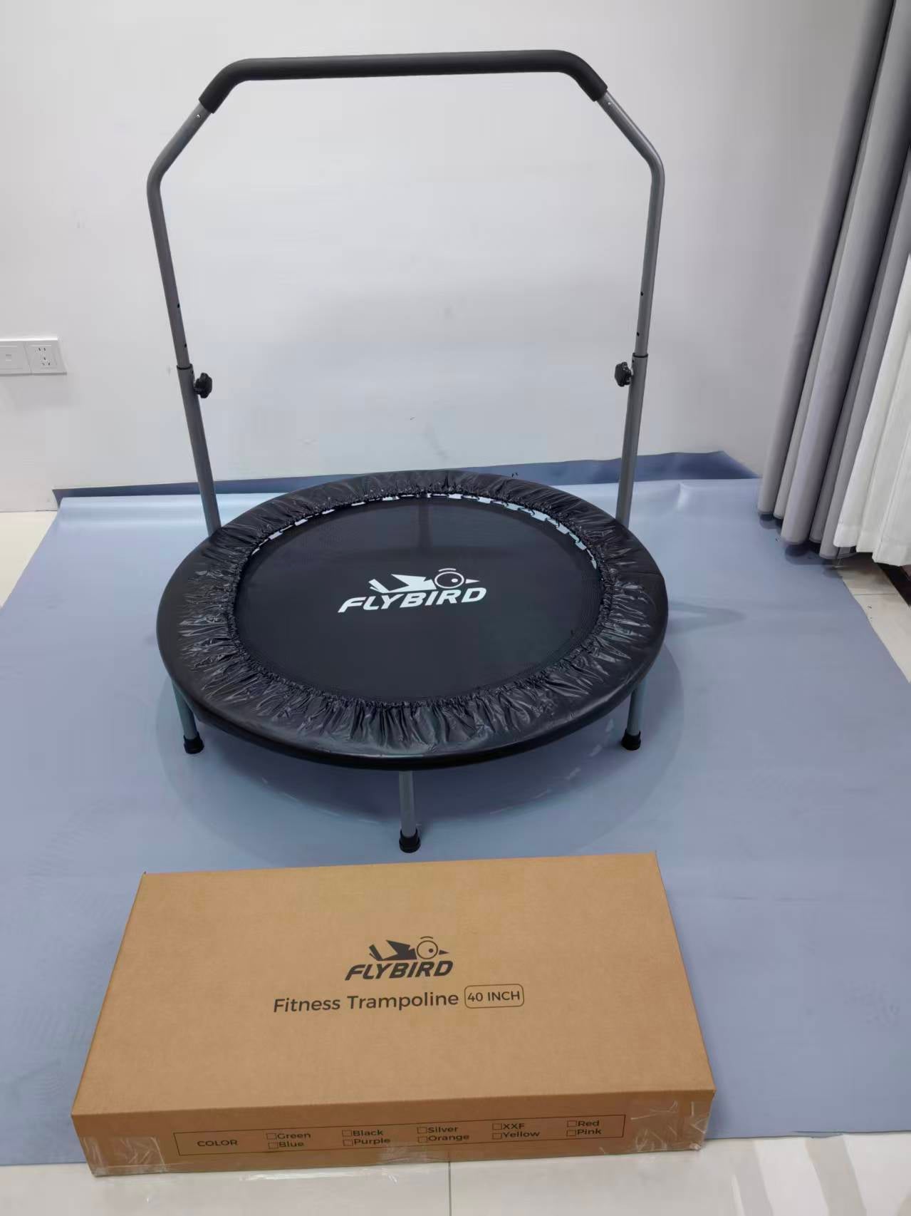 FLYBIRD Foldable Trampoline with Safety Pad, Perfect for Home Use, Kids and Adults