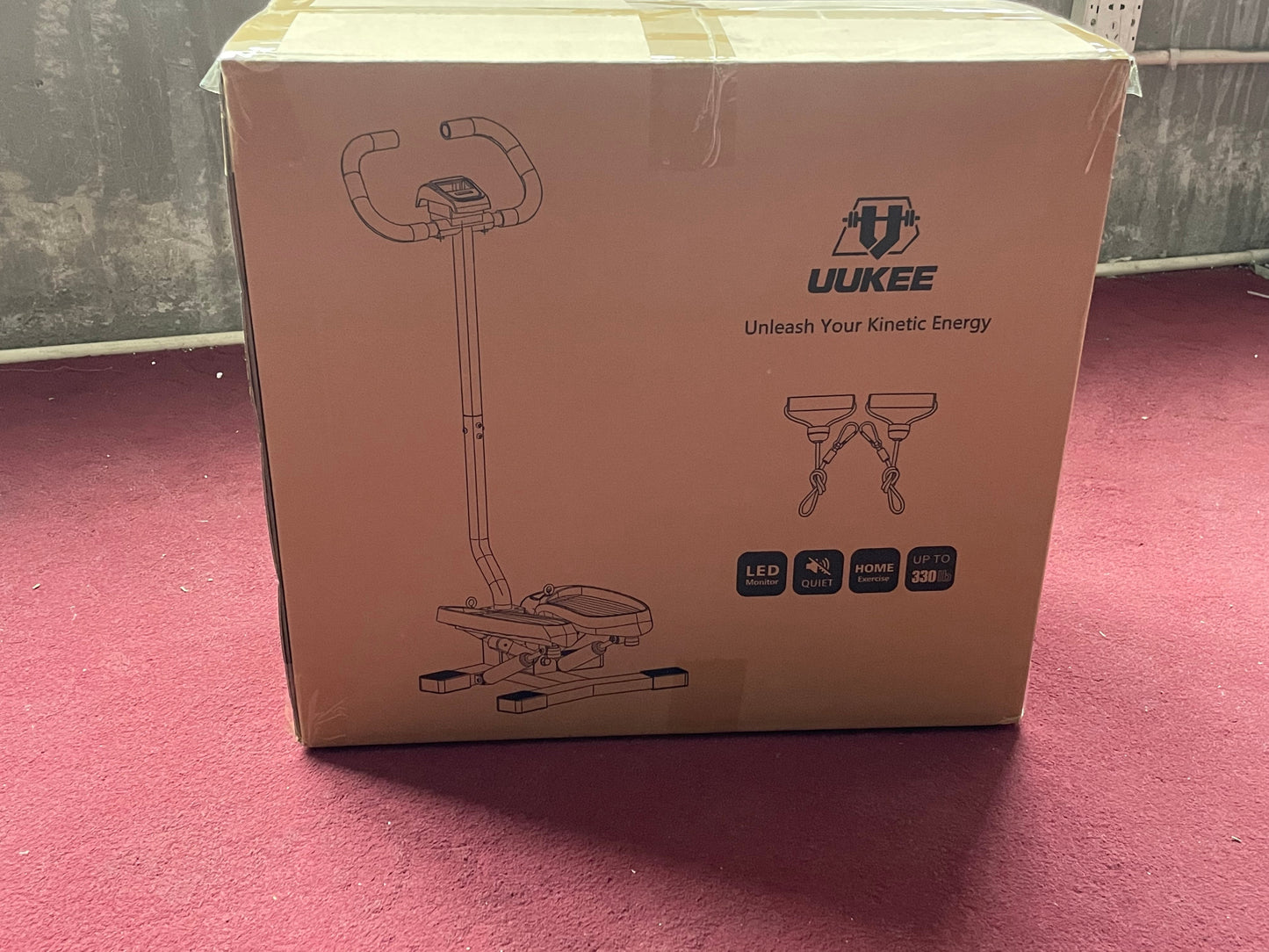 UUKEE Stepper machine that can be used as an air stair climber for home, adjustable fitness training machine suitable for full-body cardio workouts
