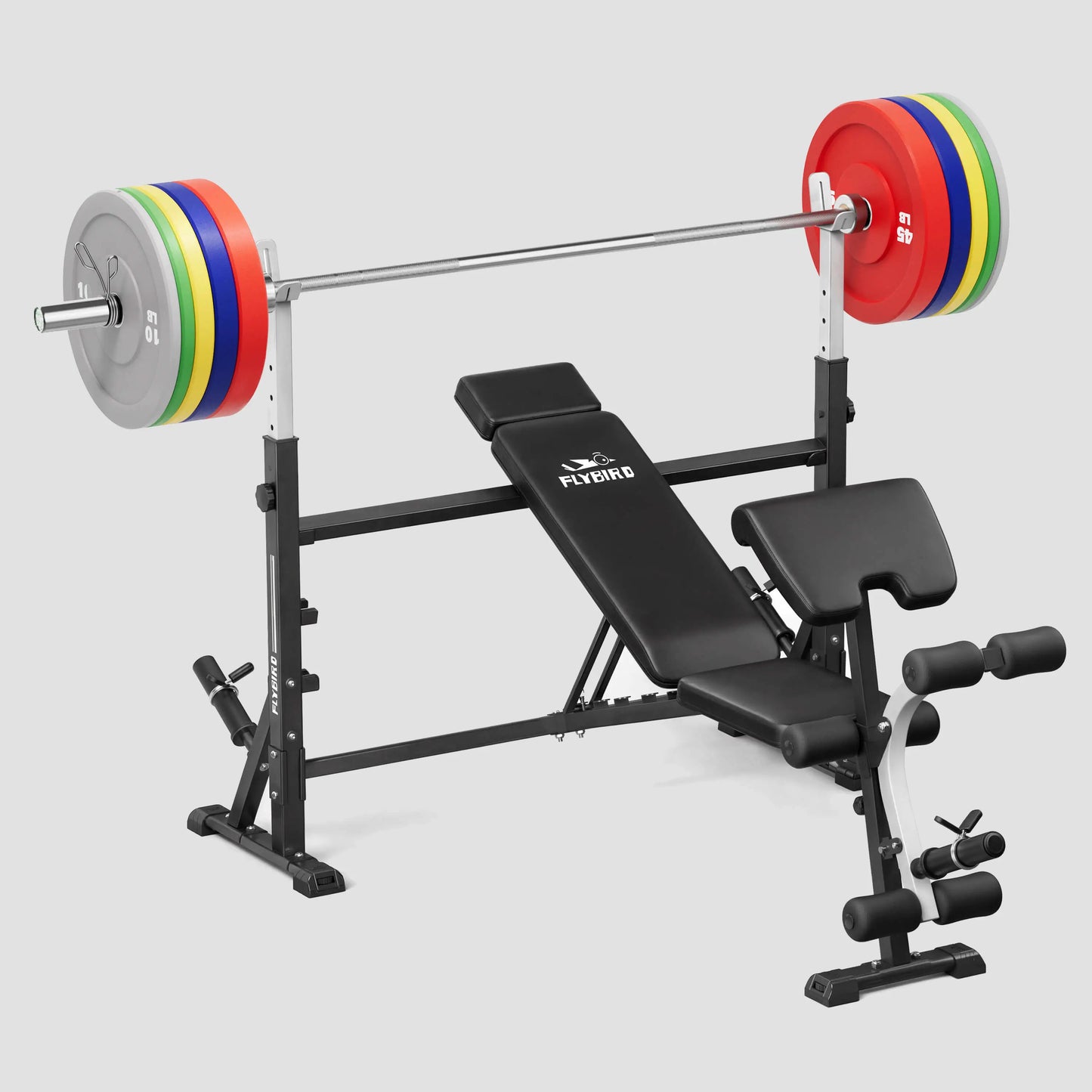 Flybird Adjustable Olympic Weight Bench-47" Barbell Rack