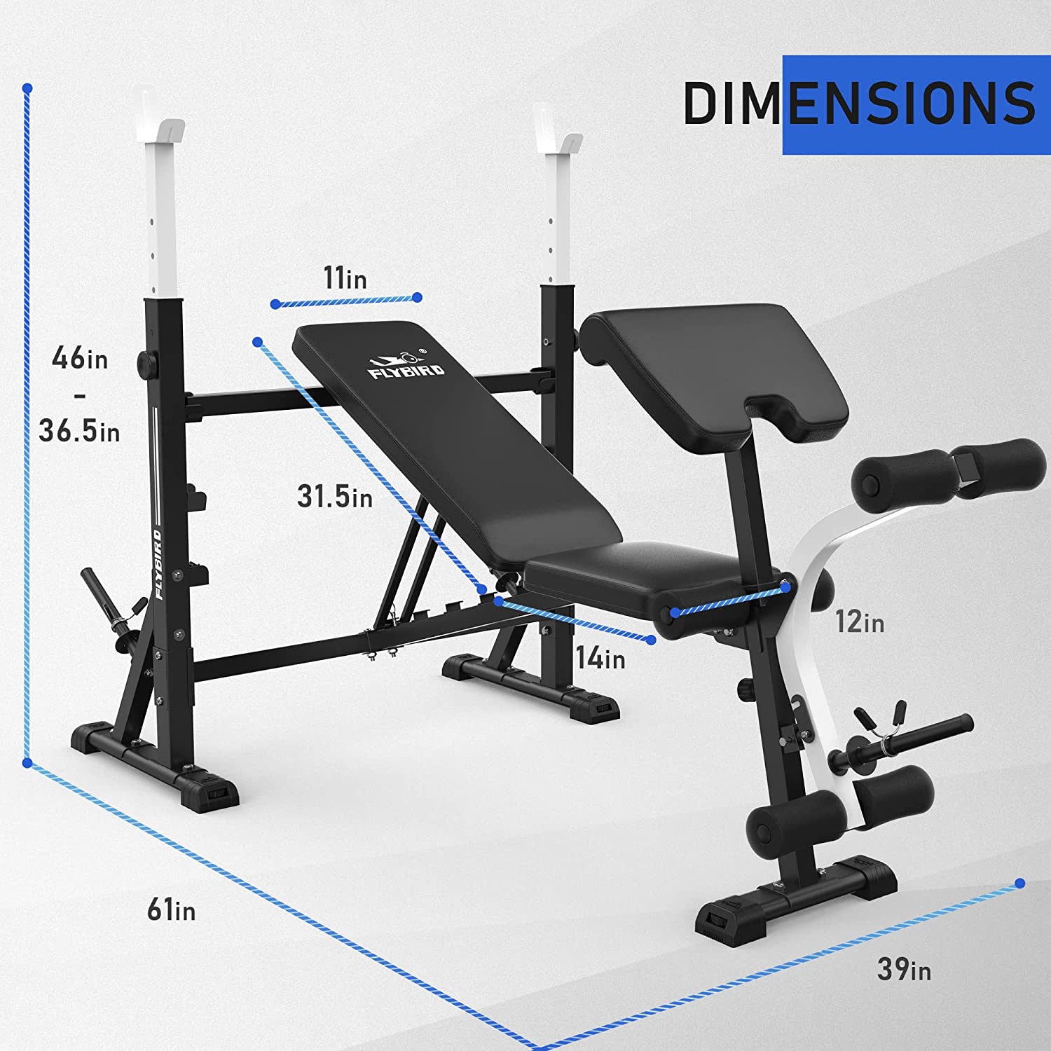 Olympic adjustable online bench