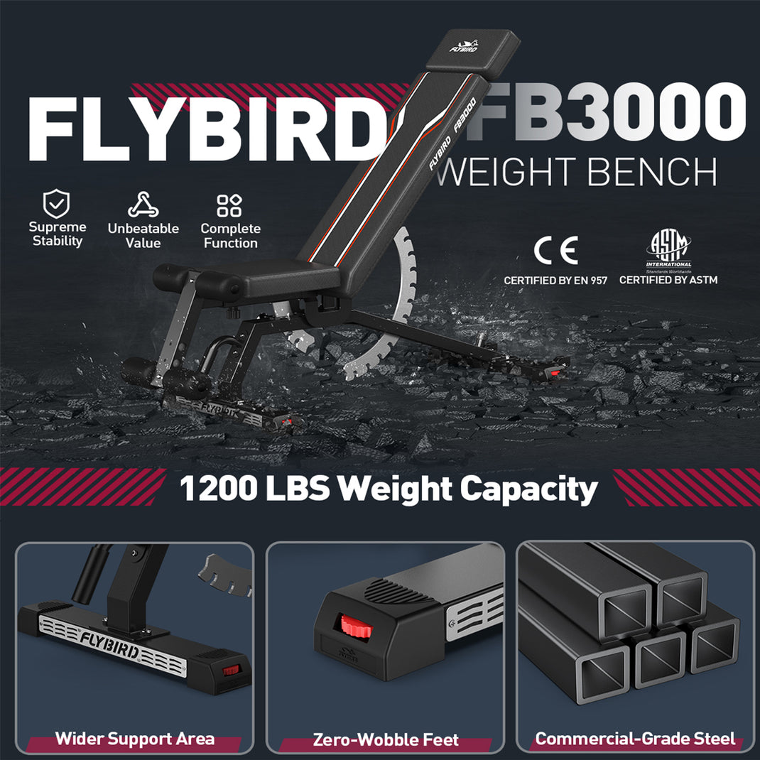 Strength Training Adjustable Lifting Bench | Flybird Fitness