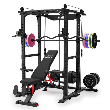 Flybird All-In-One Power Rack with Pulley System Set (Power Rack Shipping Date: 28th, Feb.)