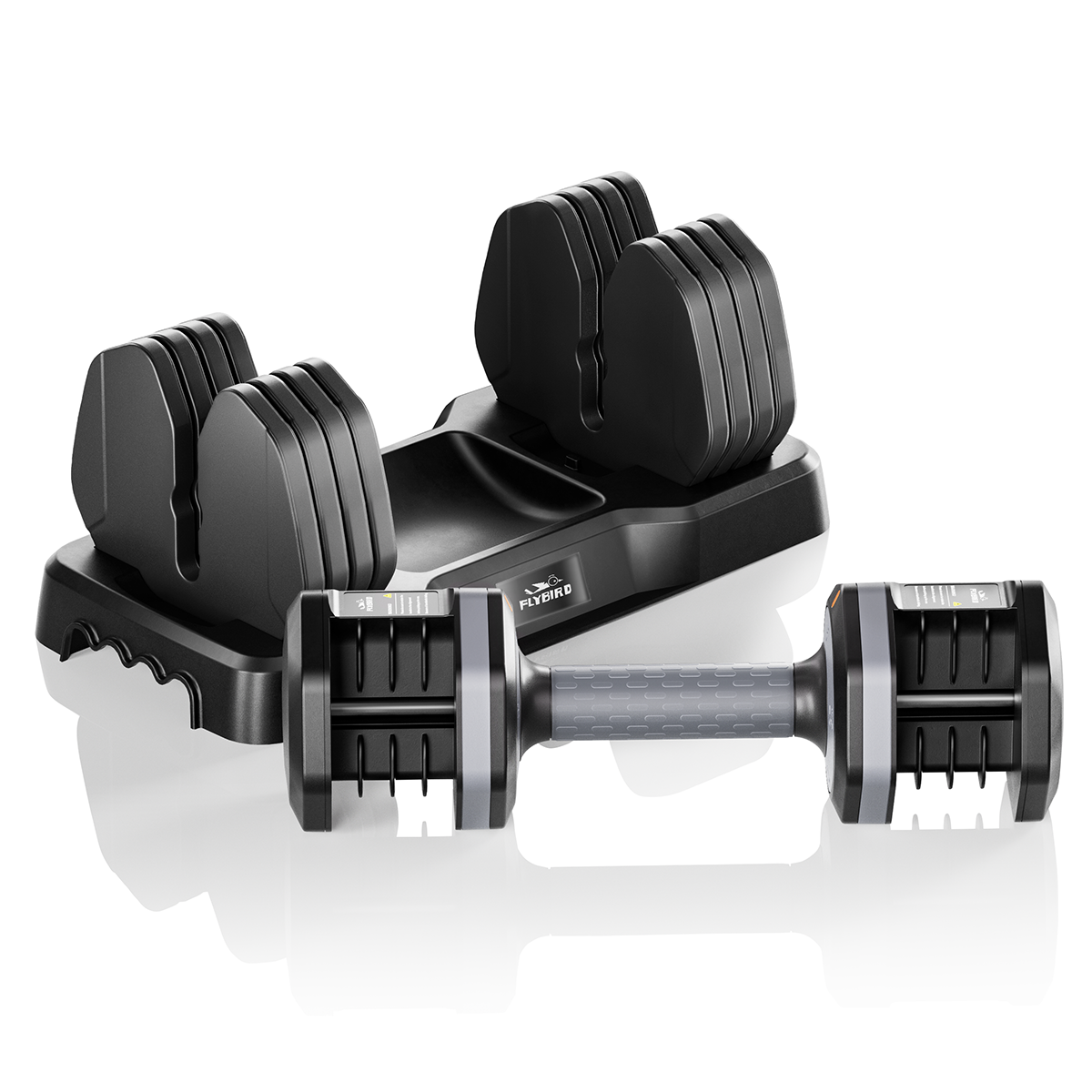 Bundle Pair Of Flybird 25lbs Adjustable Dumbbells Flybird Pro Weigh Flybird Fitness