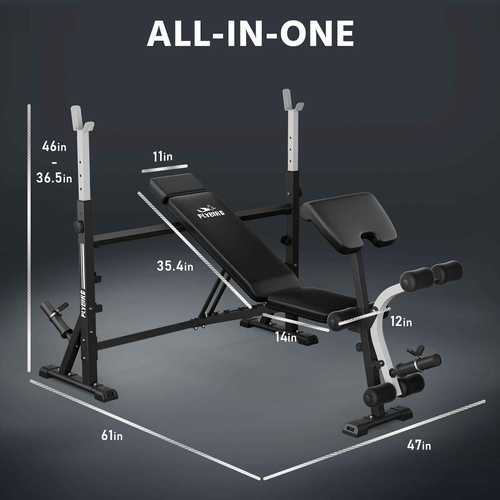 Flybird Adjustable Olympic Weight Bench & Weight Set | Flybird Fitness