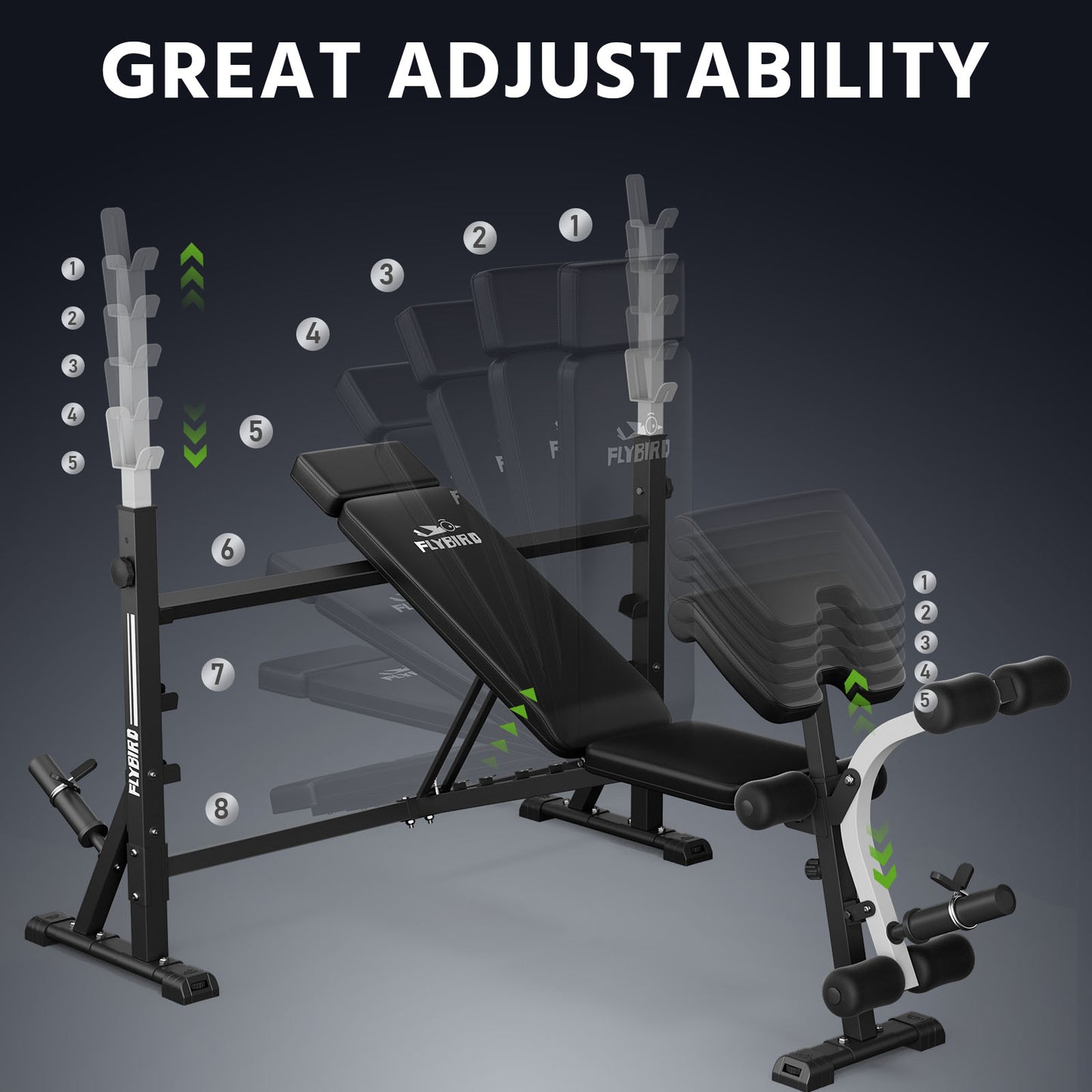 Flybird Adjustable Olympic Weight Bench