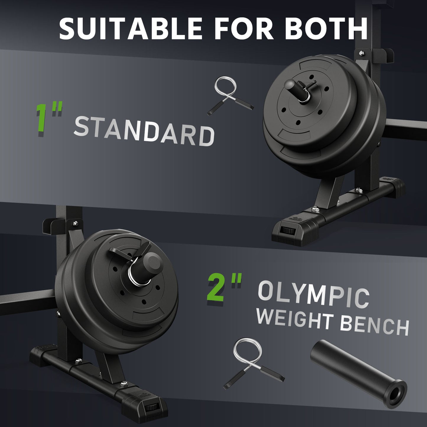 Flybird Adjustable Olympic Weight Bench-47" Barbell Rack