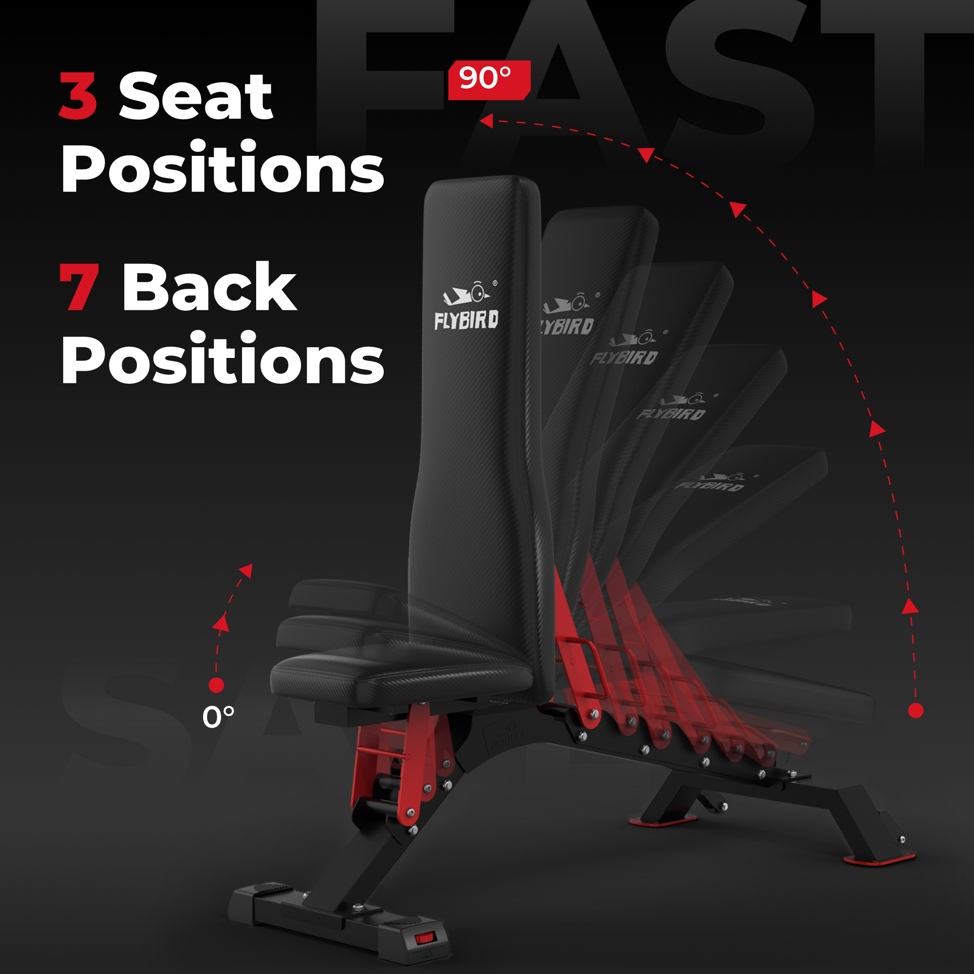 Heavy Duty Pro Weight Bench-Incline and Decline Bench | Flybird Fitness