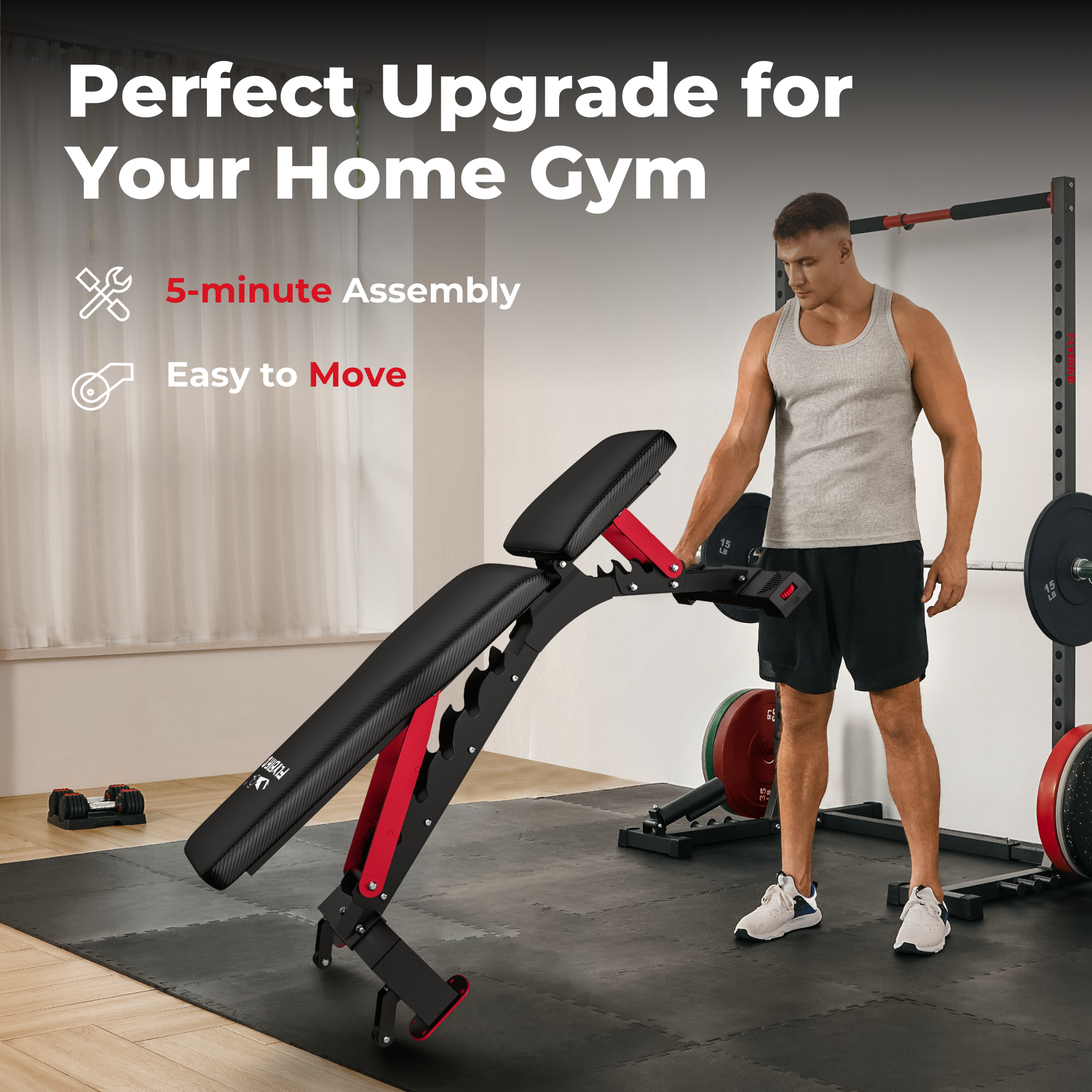 Heavy Duty Pro Weight Bench-Incline and Decline Bench | Flybird Fitness