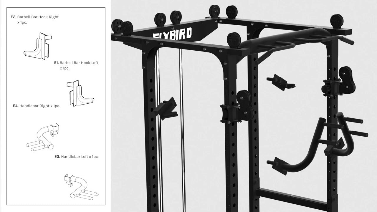 flybird power rack installation Guide