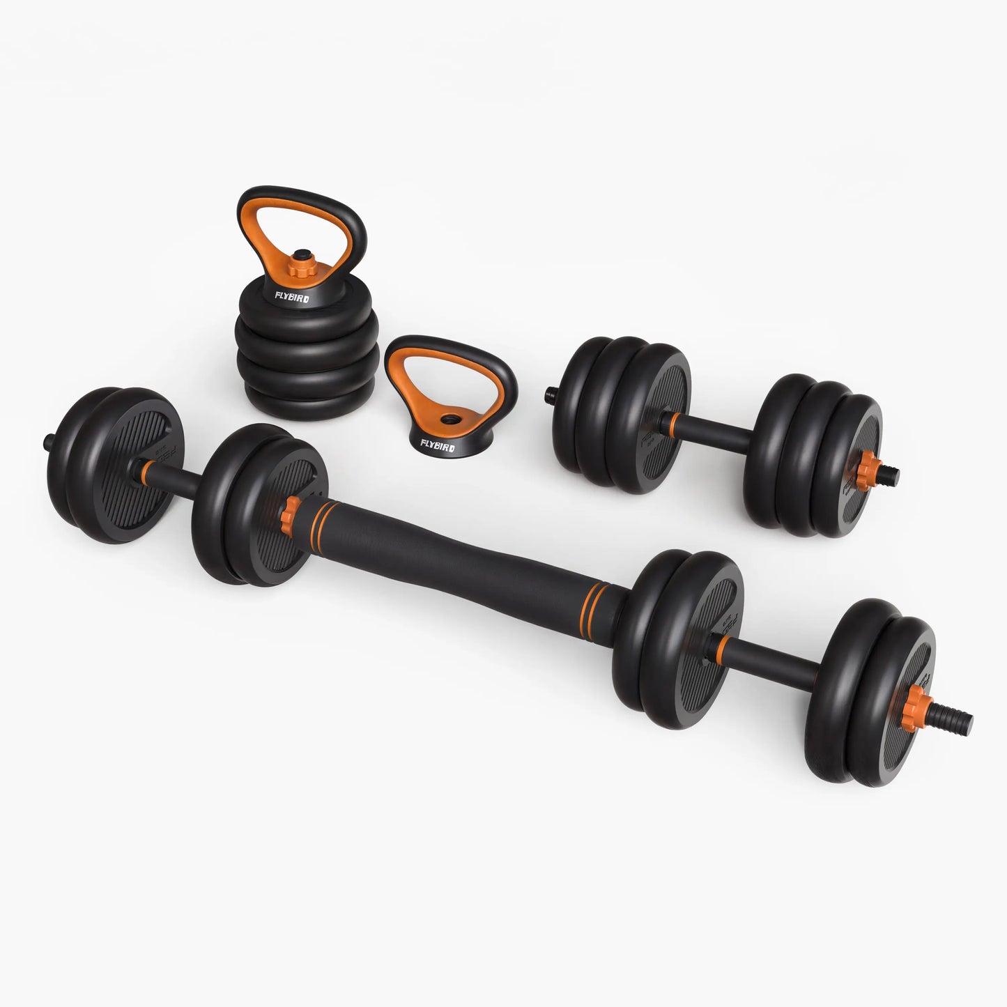 FLYBIRD 4 in 1 Adjustable Dumbbell Kettlebell Weight Set