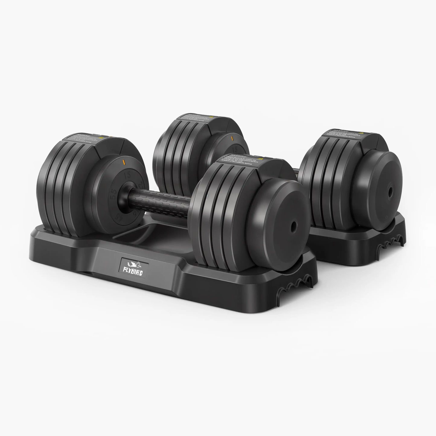 FLYBIRD Adjustable Dumbbells 55 LBS (1 pair) (2023 New Version)