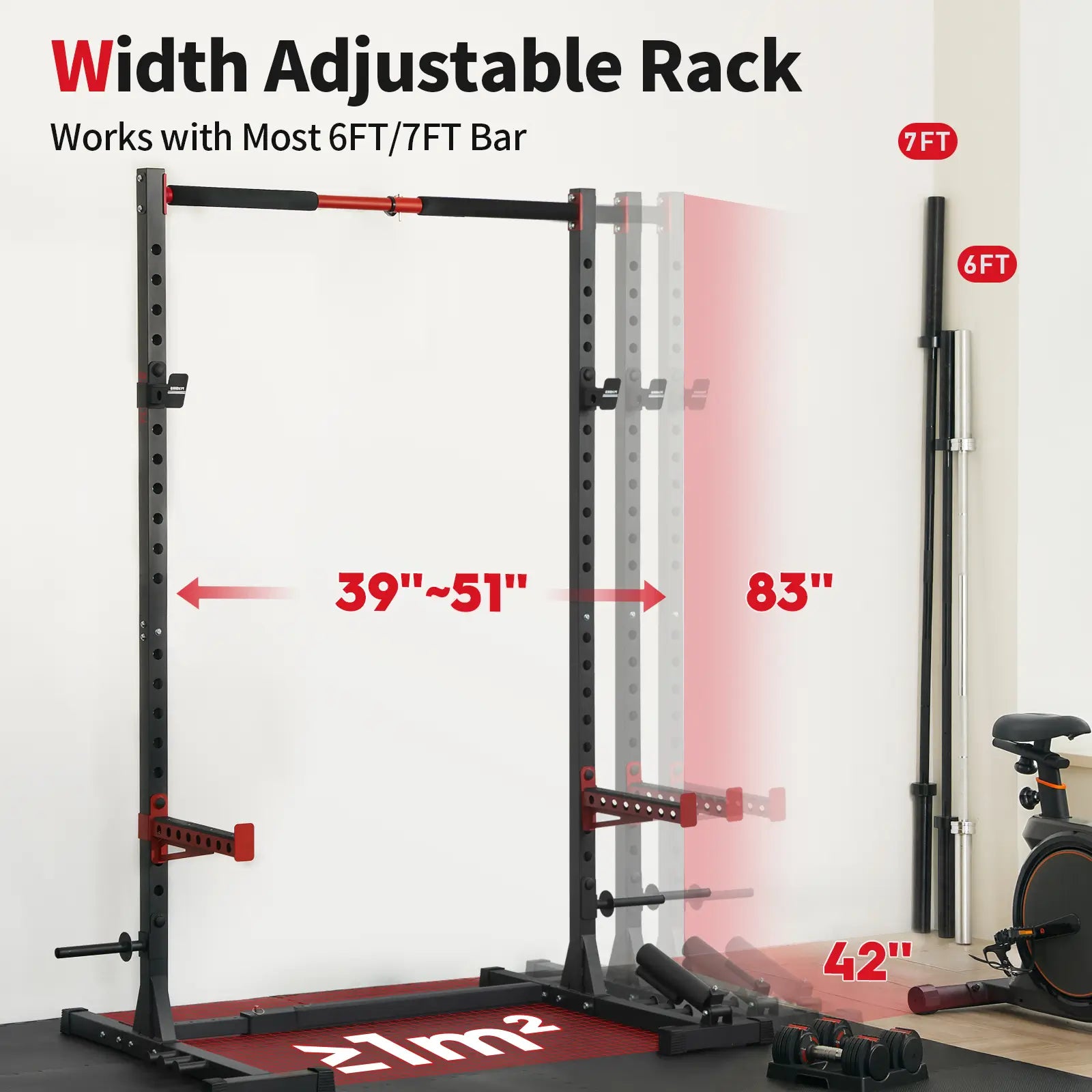 FLYBIRD Squat Rack，Barbell Rack