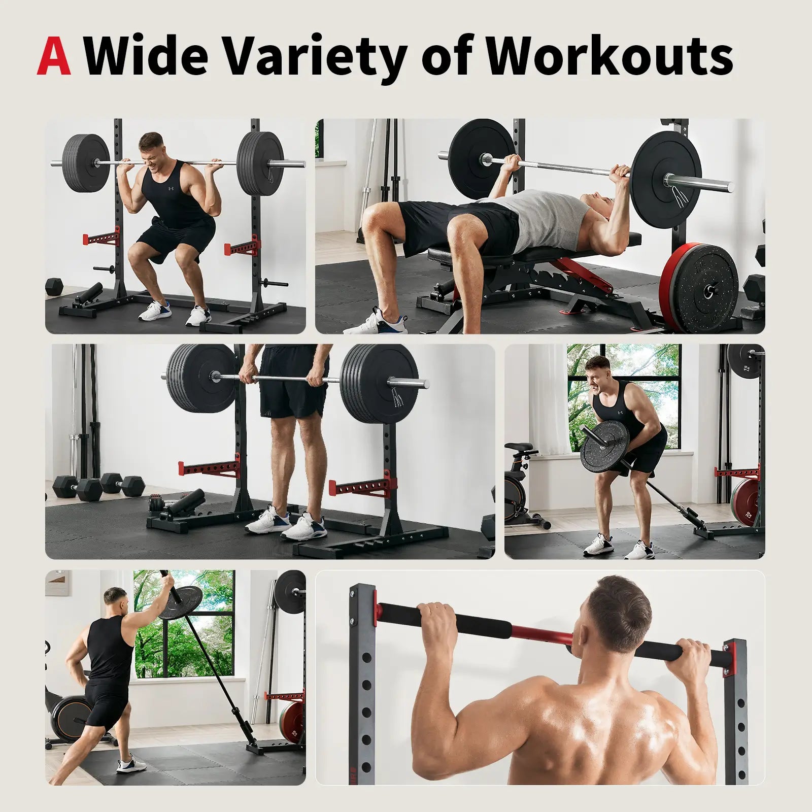 FLYBIRD Squat Rack，Barbell Rack