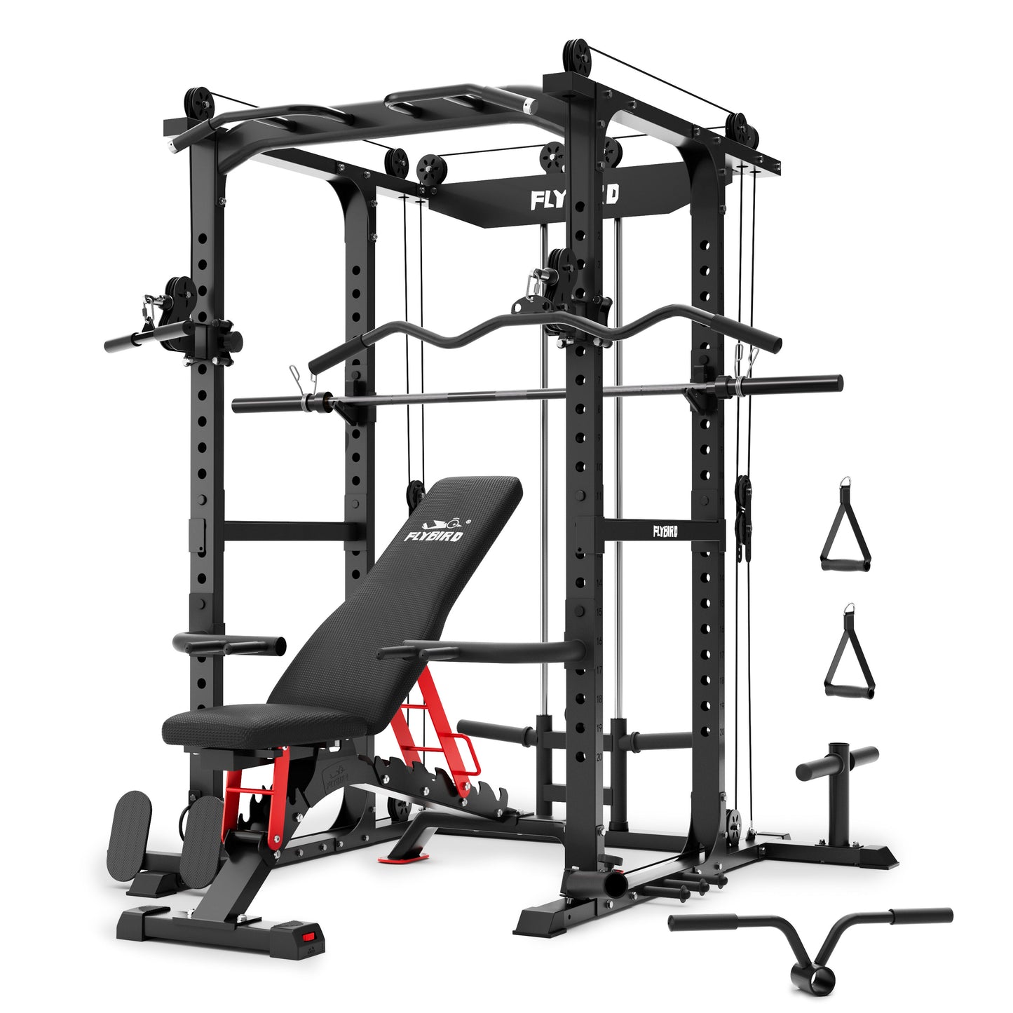 Flybird All-In-One Power Rack with Pulley System