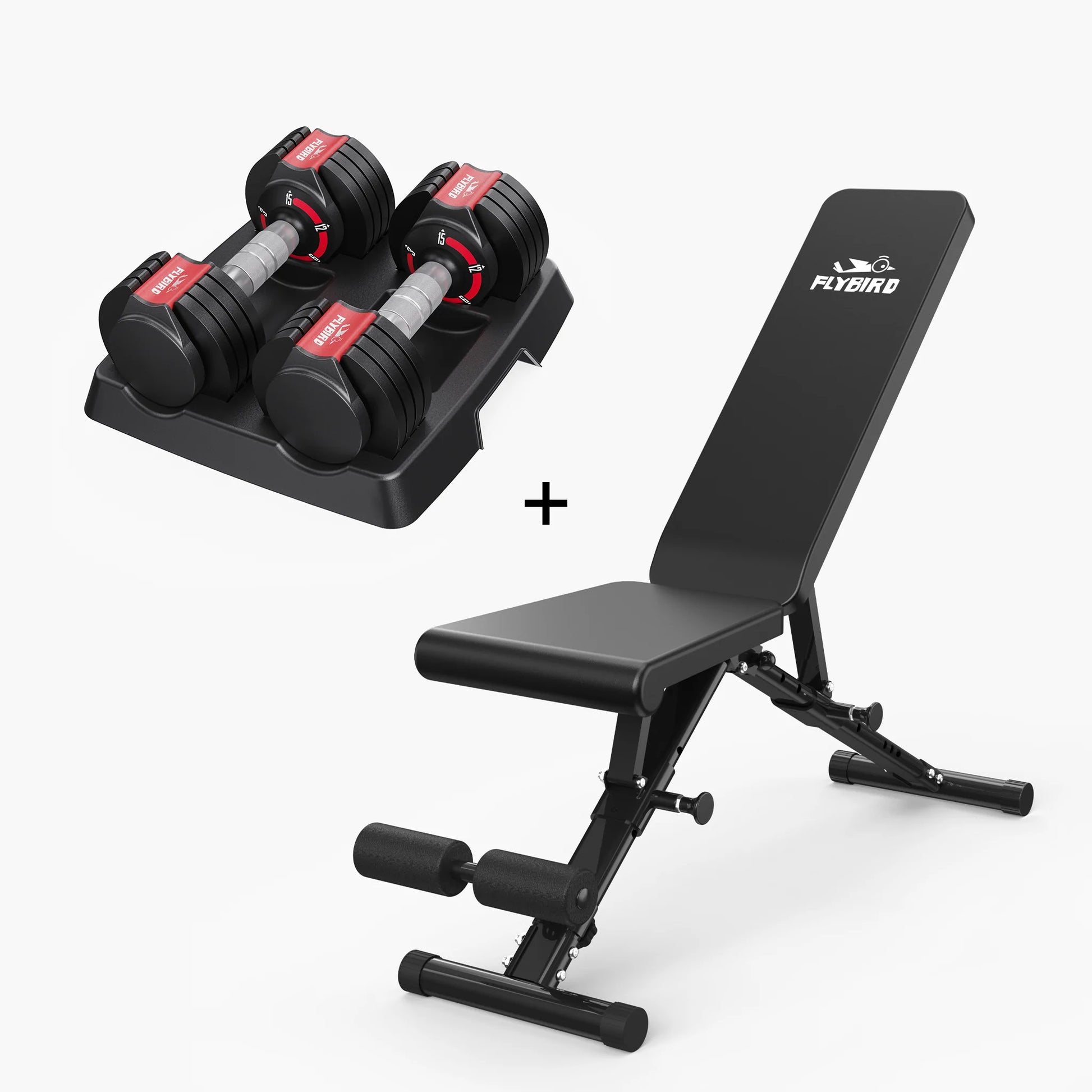 15lbs dumbbells+FB149 weight bench