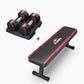 15lbs dumbbells+Flat weight bench