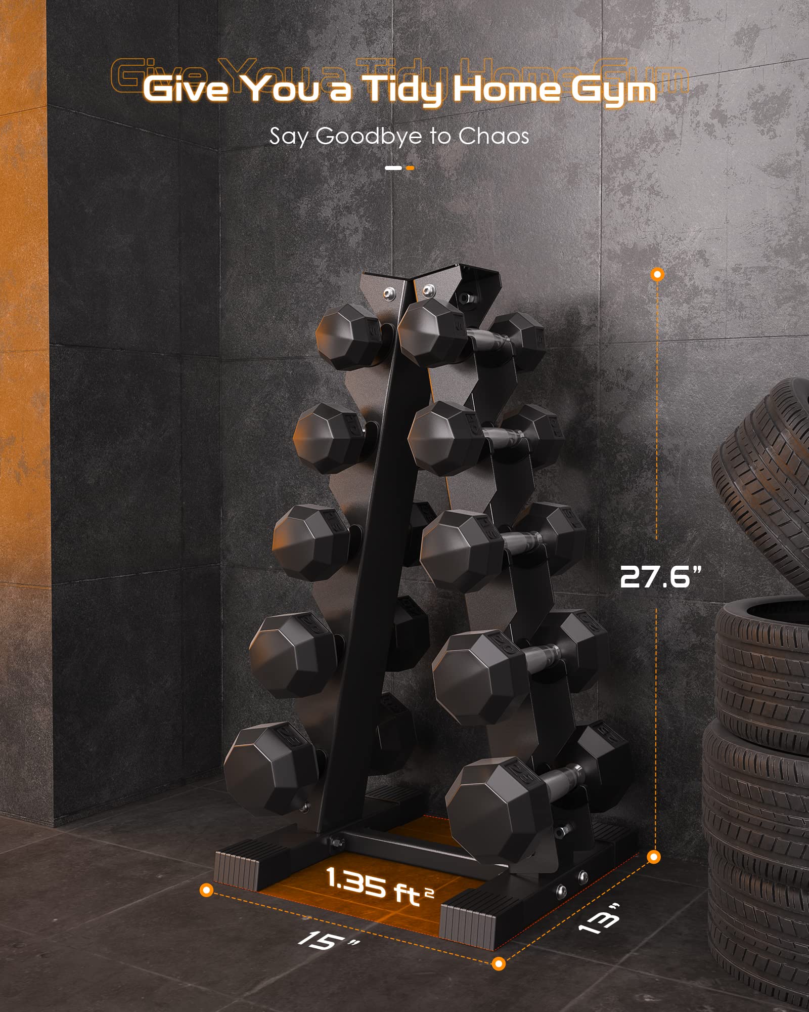 Home gym dumbell discount rack