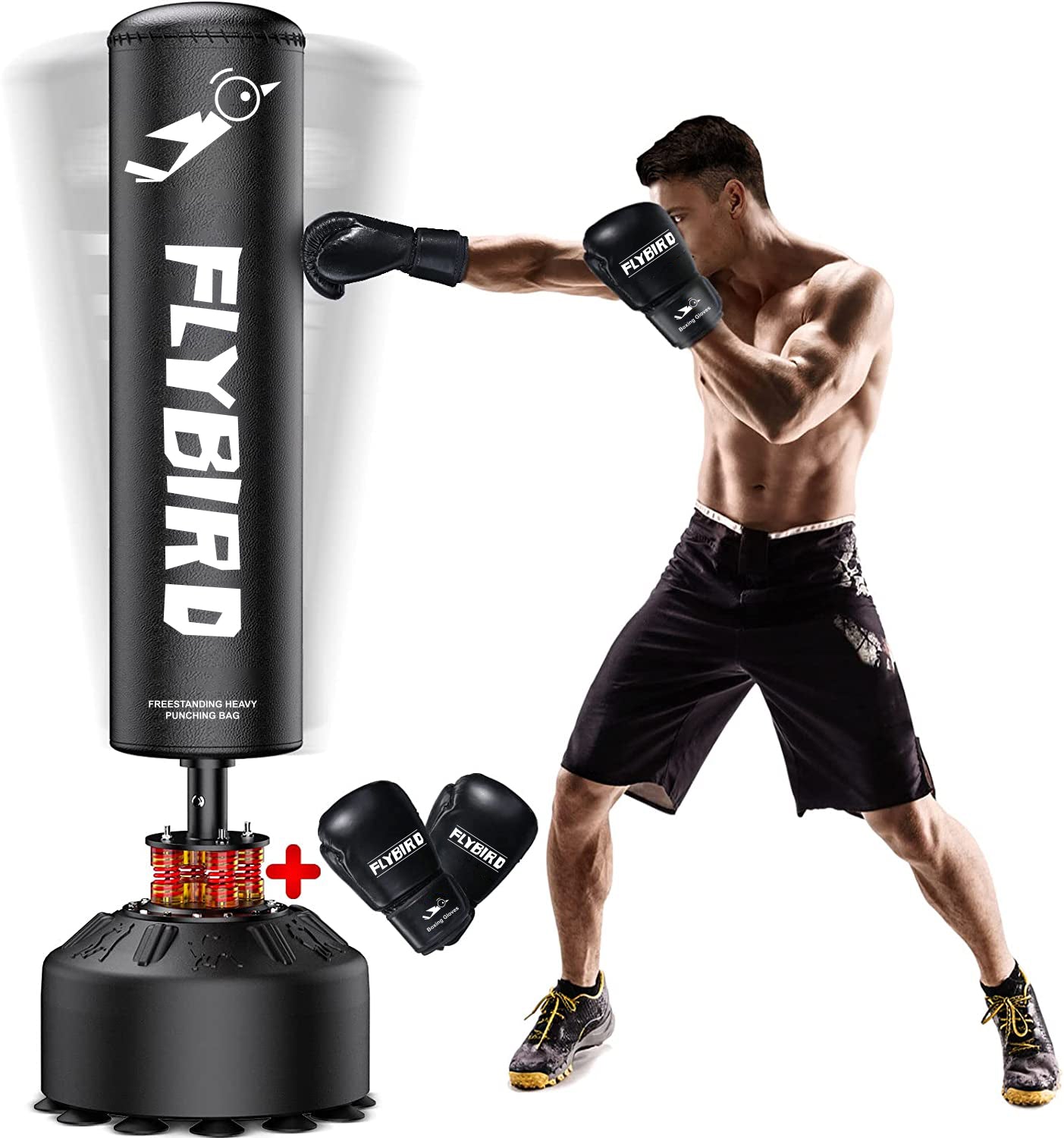 LZKW Punching Bag Set, Boxing Hanging Punching Bag Fitness Sandbags Punching  Bag Empty Boxing Fight Sandbag for Gym for Training for Home for  Kickboxing(red, 80cm) - Yahoo Shopping