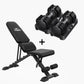 Bundle: Set Of Dumbbells 25 Lbs & Weight Bench WP129